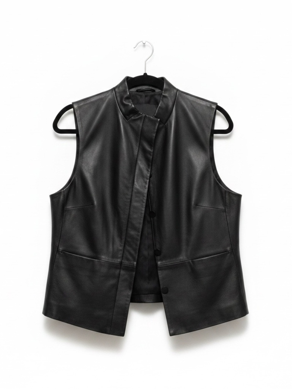 Coldwater Creek Black Leather Vest